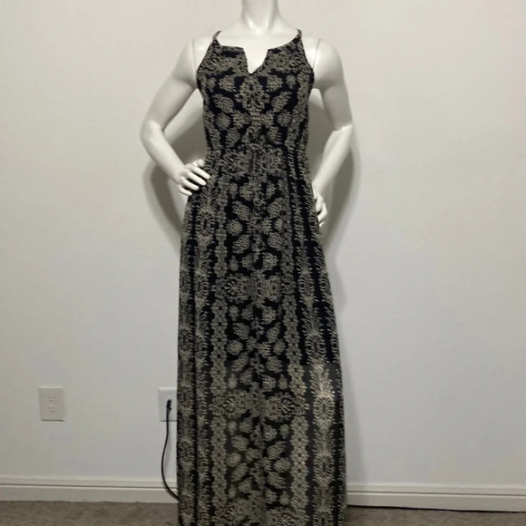 Liz Lange Target Maternity Maxi Dress Black White Floral Size XS - Picture 4 of 12